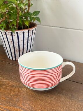 Anthropologie Molly Hatch stripe large soup mug